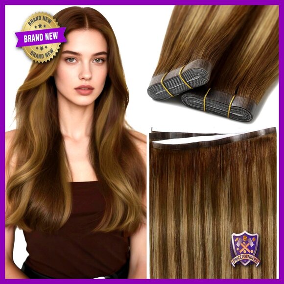 31.5 Inch Human Hair Tape In Extensions 50g Salon Quality No Shedding main image 7
